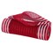 Deco Mesh: 10" Red and White Fine Weave Mesh with Metallic Foil Stripes, 30' Feet, Fabric Ribbon for Wreaths, Bows, Crafts, and Party Decorations